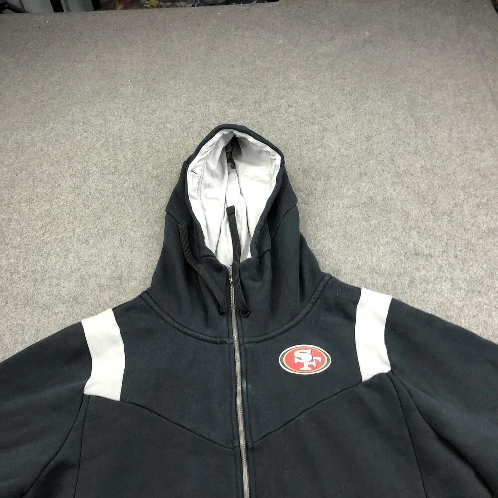 San Francisco 49ers Hoodie Sweatshirt Mens XL Black NFL Football Nike On Field